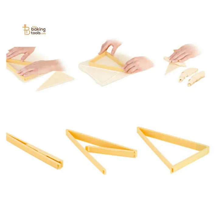 Croissant Dough Cutters โ Triangle Bread Line Folding Baking Mold ๐๐ฅ - thebakingtools.com
